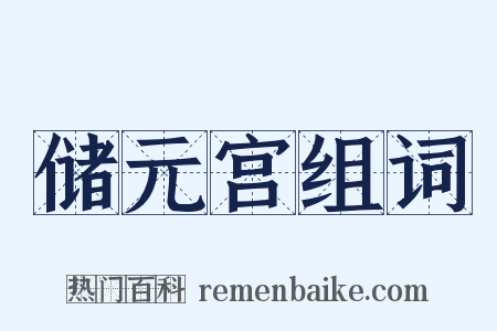 储元宫组词是什么意思的图片